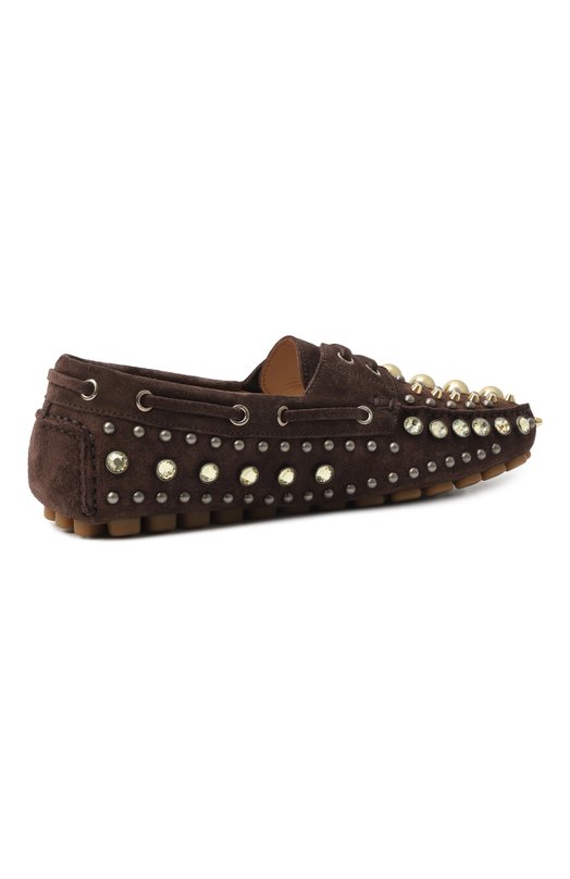 Замшевые мокасины Valentino 7W2S0MQ2/REW Коричневый  7W2S0MQ2/REW Фото 5