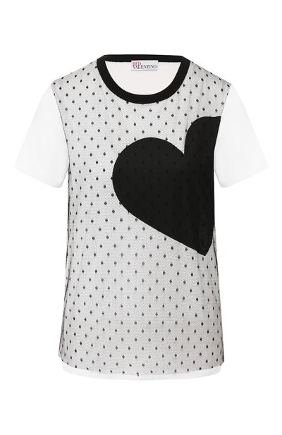 Женская хлопковая футболка REDVALENTINO, арт. SR3MG01W/4F6