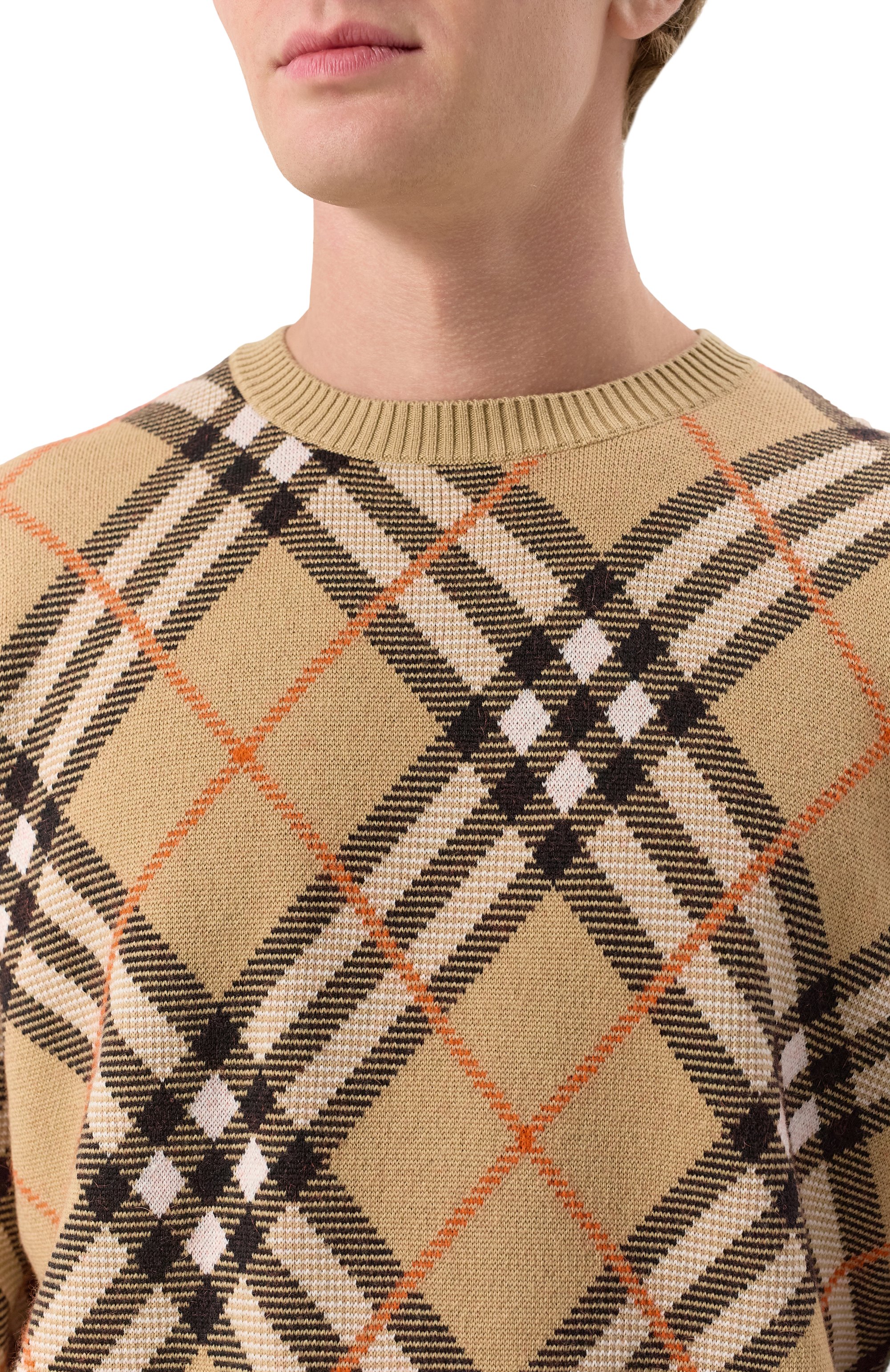 Шерстяной джемпер BURBERRY бежевого цвета по цене 155500 руб., арт. 8093497, фото 5 Шерстяной джемпер BURBERRY, арт. 8093497, фото 5