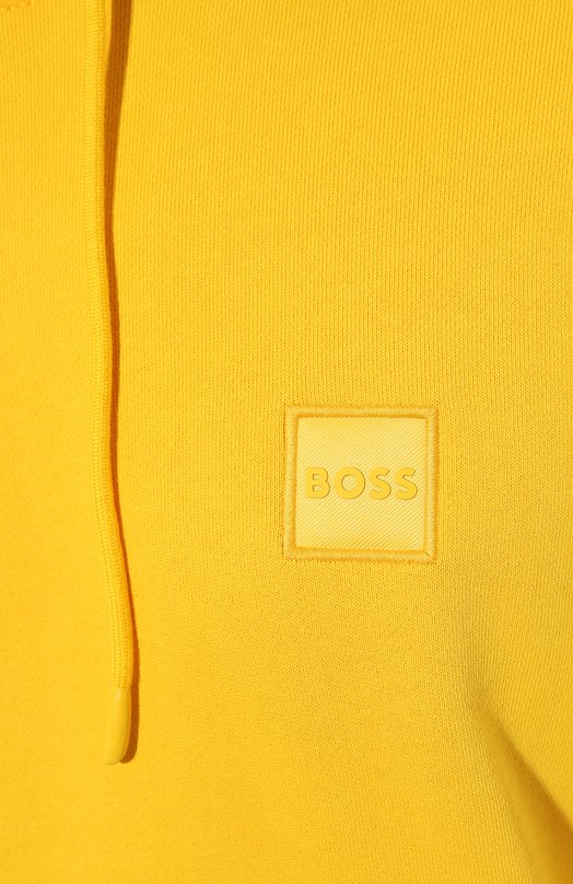 Хлопковое худи BOSS Orange 50468445 Жёлтый  50468445 Фото 5