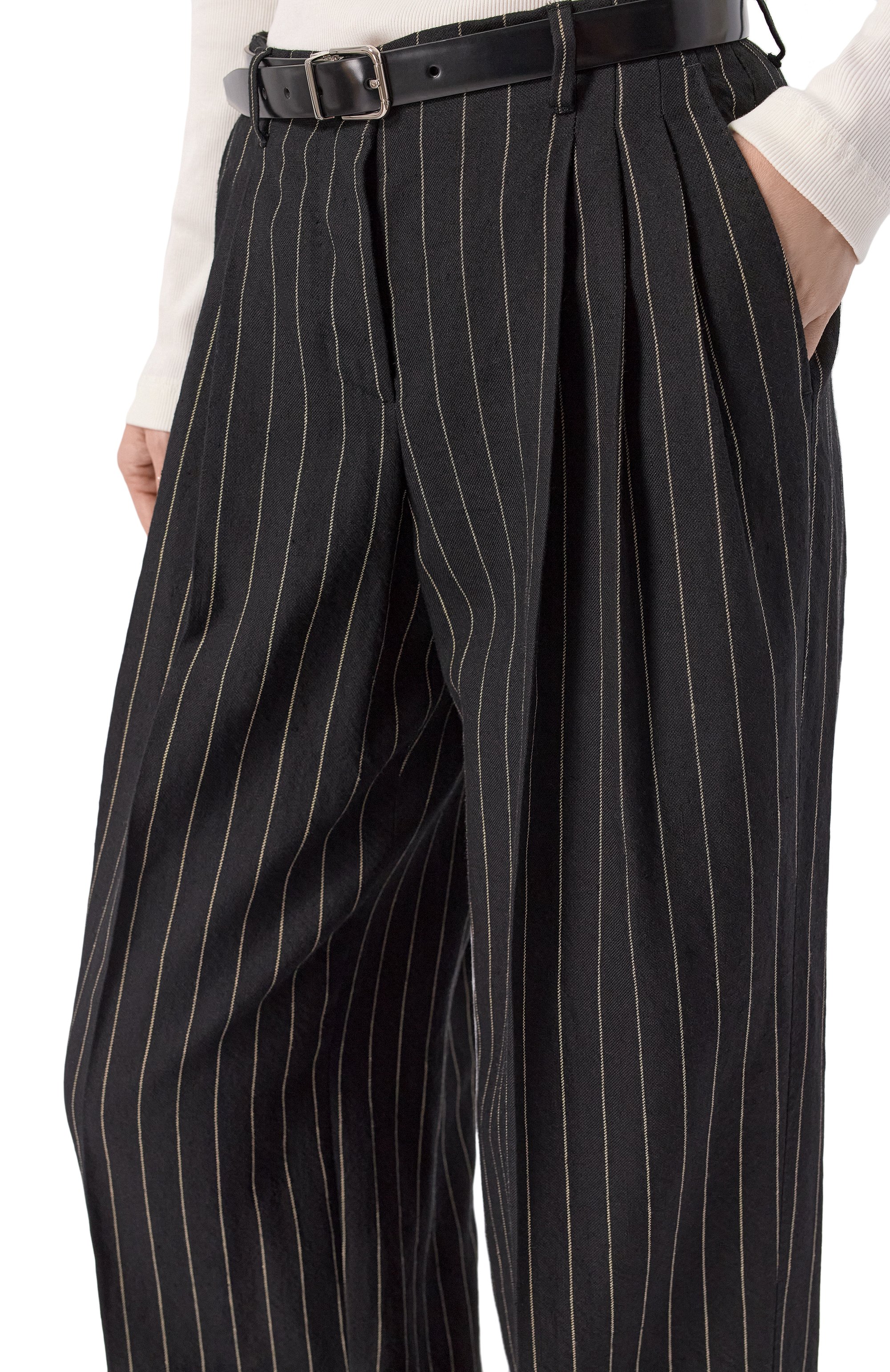 Брюки изо льна и шерсти DOLCE & GABBANA, арт. FTDMIT/FR3F2, фото 5