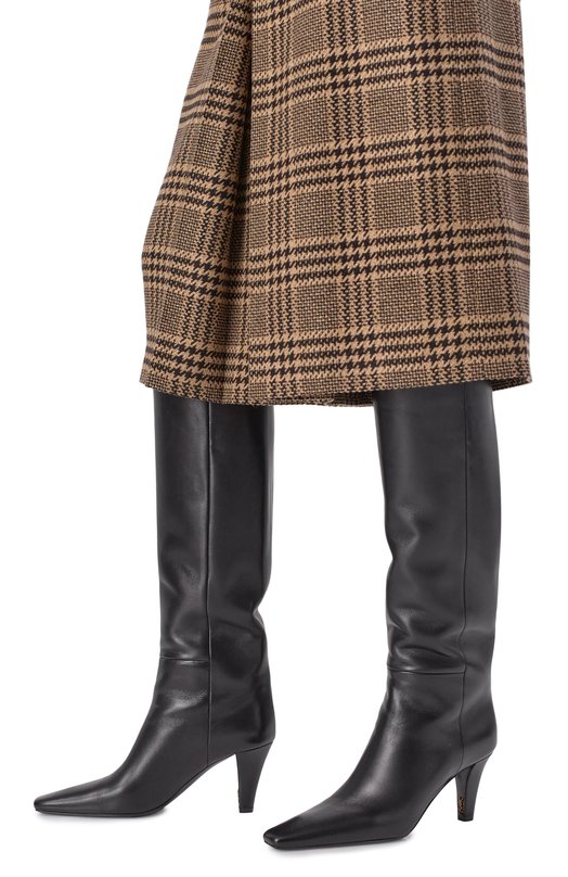 Кожаные сапоги Jill 75 Saint Laurent 839749/AAE6W Чёрный  839749/AAE6W Фото 2