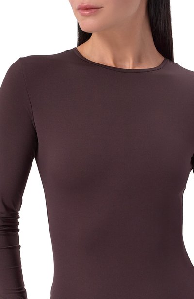 Боди aura AGOLDE коричневого цвета по цене 30750 руб., арт. A72941460, фото 5 Боди aura AGOLDE, арт. A72941460, фото 5