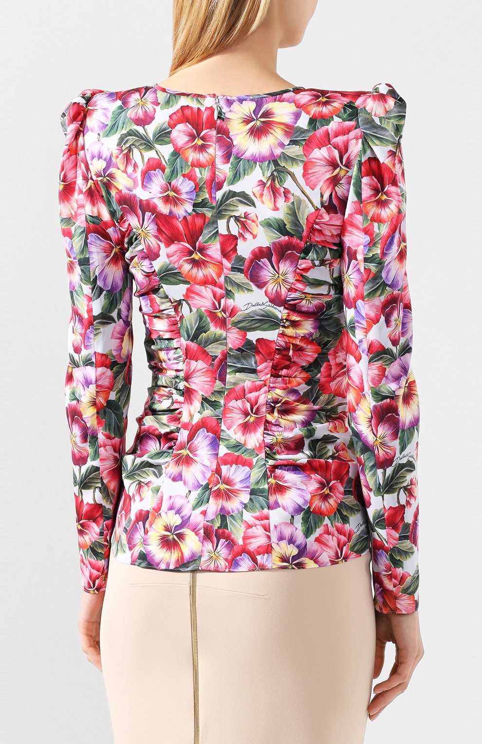 Шелковая блузка DOLCE & GABBANA, арт. F74C0T/FSAZX, фото 4