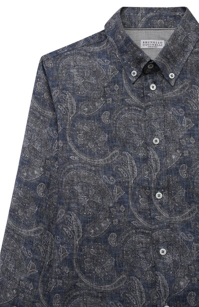 Льняная рубашка BRUNELLO CUCINELLI, арт. BM656C300C, фото 3