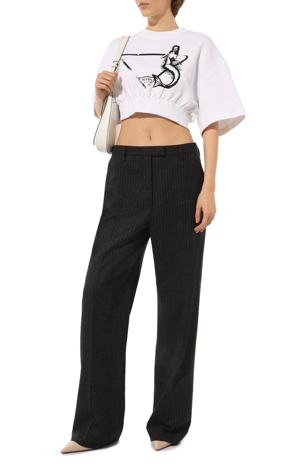 Хлопковая футболка PRADA, арт. 135709-10NA-F0009-221, фото 2