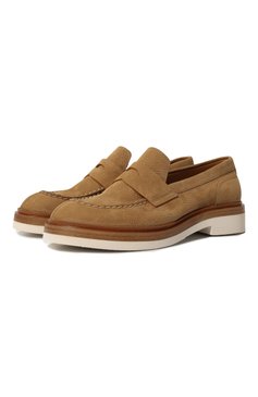 Кожаные пенни-лоферы SANTONI, арт. WUFM70861GMBSSV9C20, фото 1