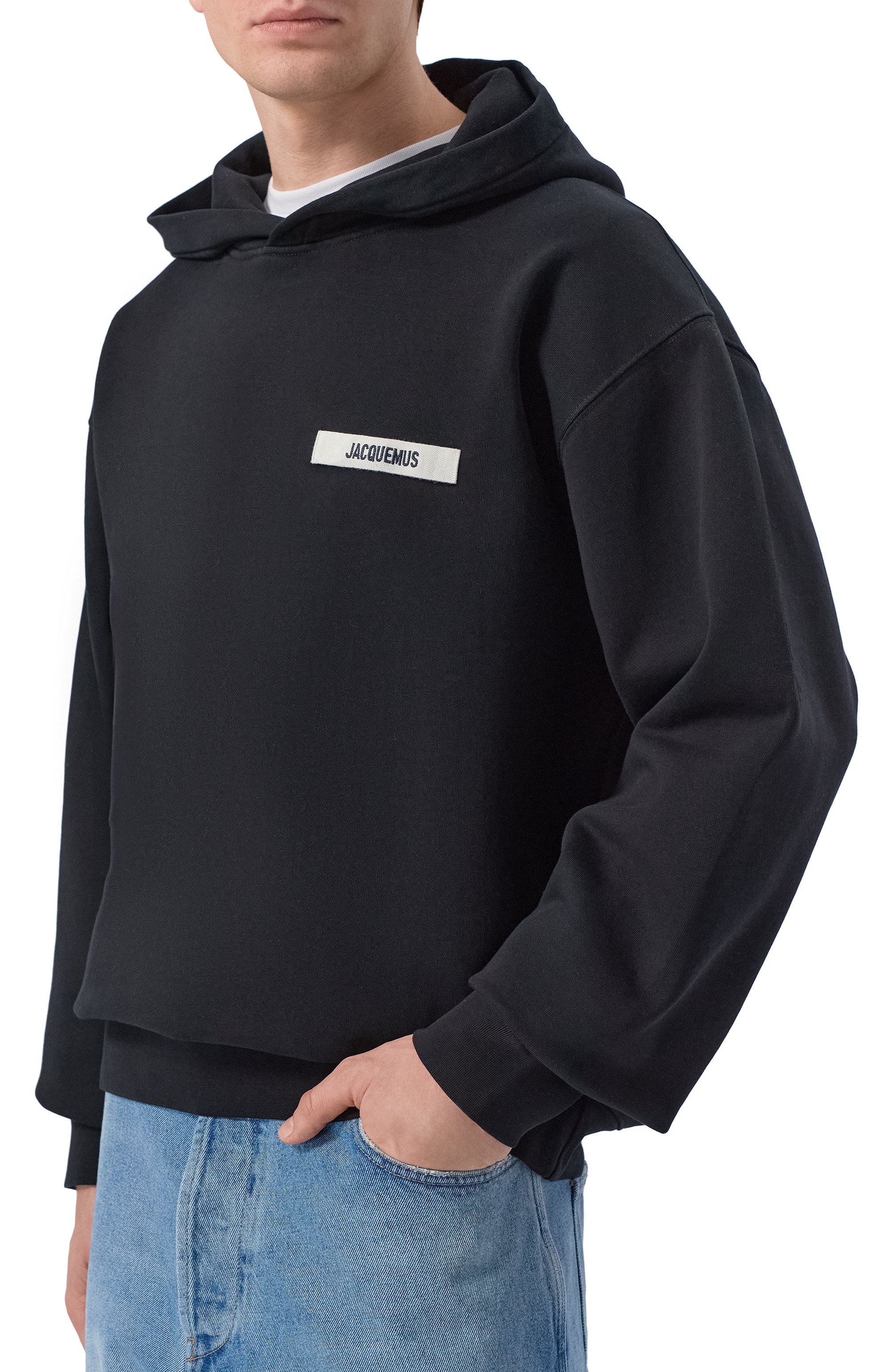 Хлопковое худи JACQUEMUS черного цвета по цене 46700 руб., арт. 25EH0M00247/AJ00126, фото 3 Хлопковое худи JACQUEMUS, арт. 25EH0M00247/AJ00126, фото 3