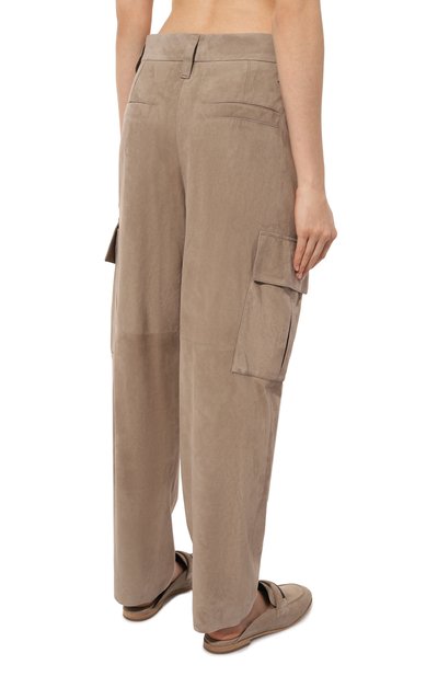 Замшевые брюки-карго BRUNELLO CUCINELLI бежевого цвета по цене 543500 руб., арт. M0PCLP8589, фото 4 Замшевые брюки-карго BRUNELLO CUCINELLI, арт. M0PCLP8589, фото 4