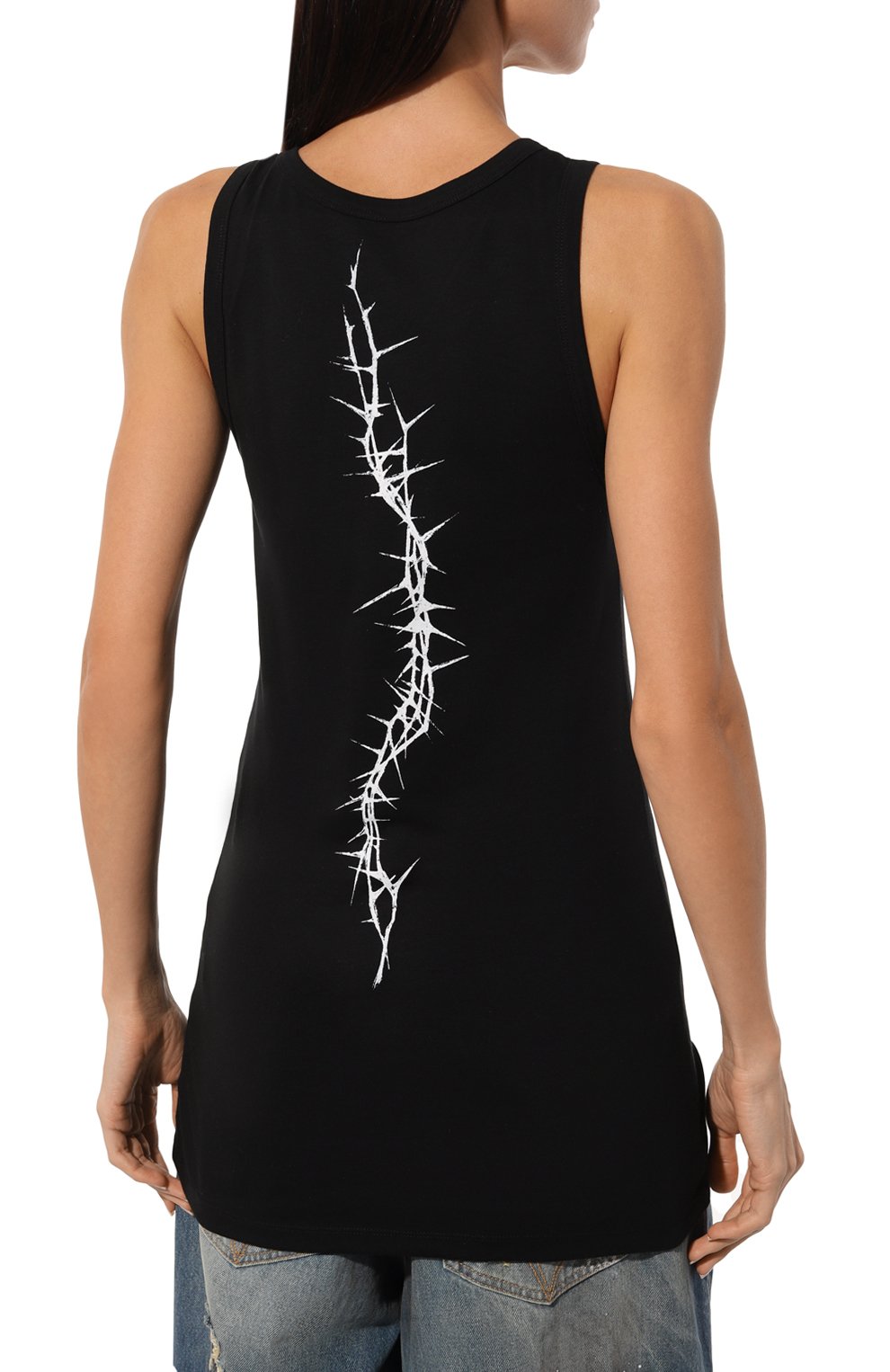 Хлопковая майка ANN DEMEULEMEESTER, арт. 2402-W-JT020-35-FA045-099, фото 4