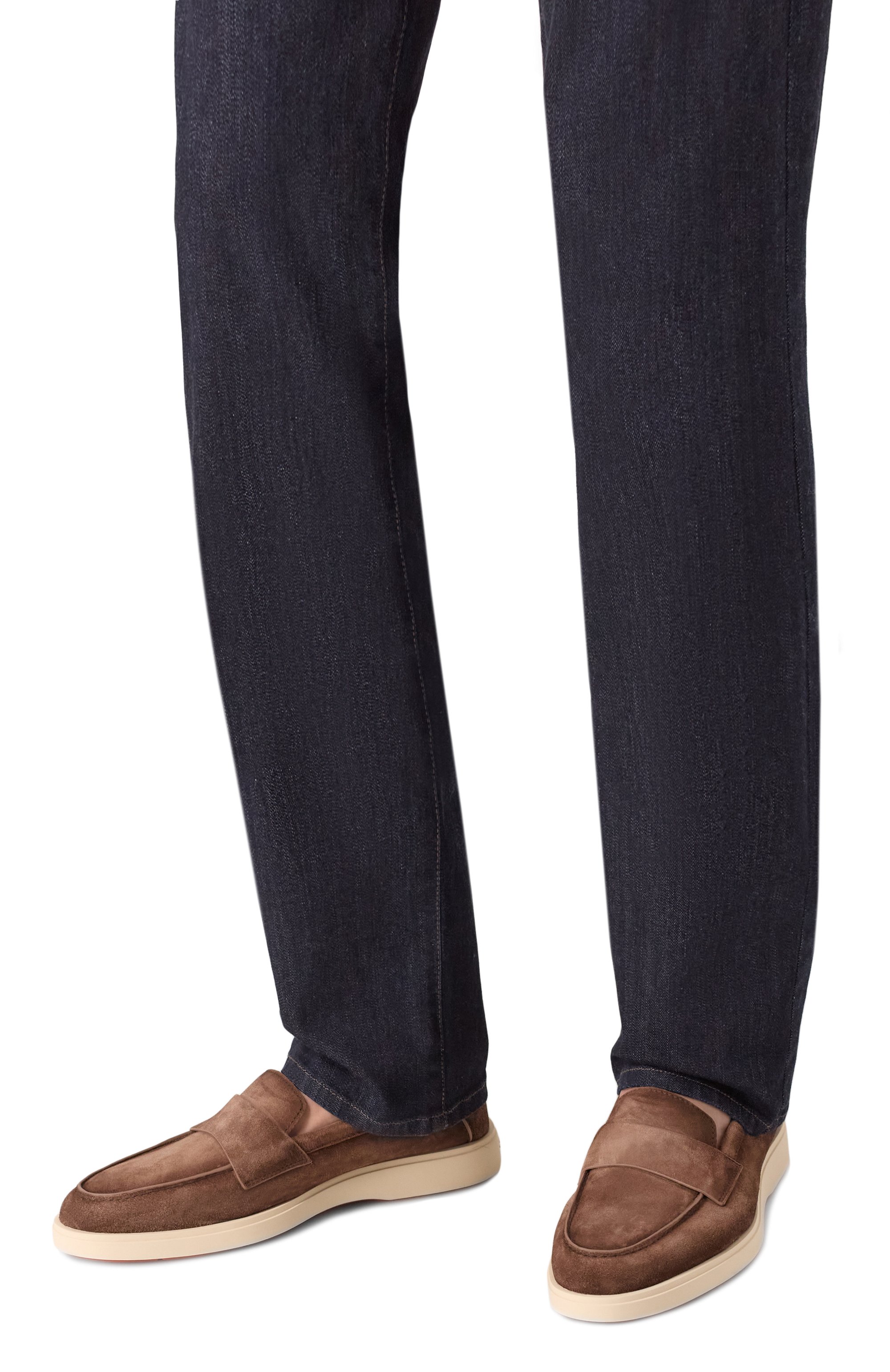 Замшевые лоферы detroit SANTONI коричневого цвета по цене 99500 руб., арт. MGDG19051TICSEAA, фото 3 Замшевые лоферы detroit SANTONI, арт. MGDG19051TICSEAA, фото 3