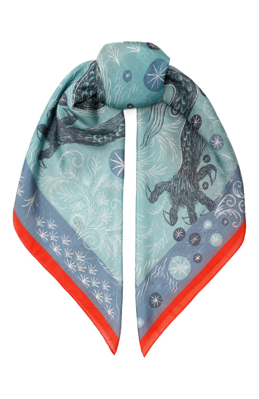 Шелковый платок дракон GOURJI, арт. T27DRBL7R/1, фото 1