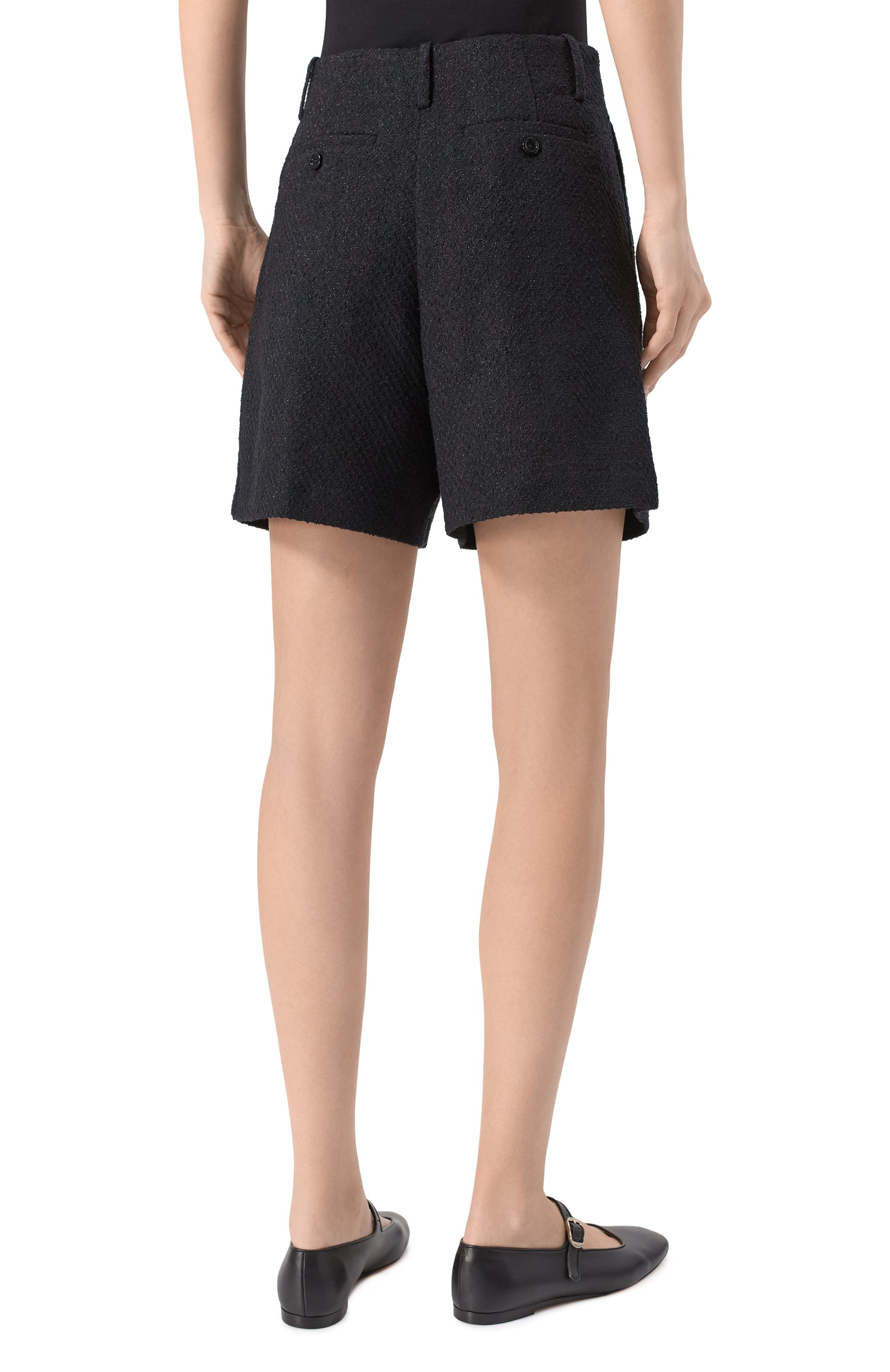 Твидовые шорты HERNO черного цвета по цене 34850 руб., арт. PT000134D/13241, фото 4 Твидовые шорты HERNO, арт. PT000134D/13241, фото 4