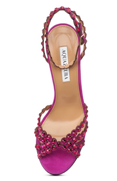 Замшевые босоножки tequila 105 AQUAZZURA, арт. TQLHIGS0-SUE-EX0, фото 5