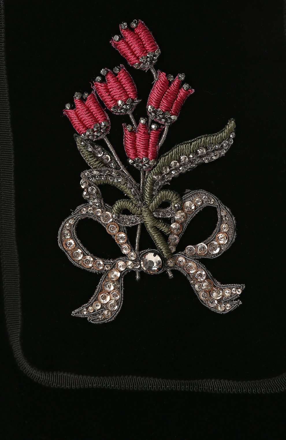 Бархатная юбка-миди с накладными карманами и оборкой GUCCI, арт. 480040/ZJZ75, фото 5