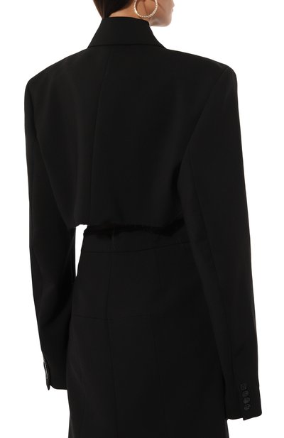Шерстяной жакет VETEMENTS черного цвета по цене 208000 руб., арт. UA65JB520B/W00L, фото 4 Шерстяной жакет VETEMENTS, арт. UA65JB520B/W00L, фото 4