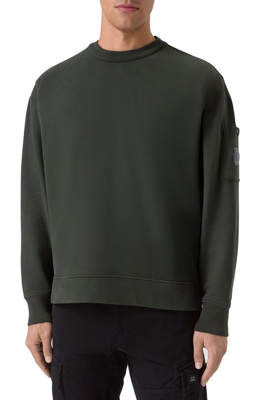 Хлопковый свитшот C.P. Company 19CMSS058A006372G Зелёный  19CMSS058A006372G Фото 3