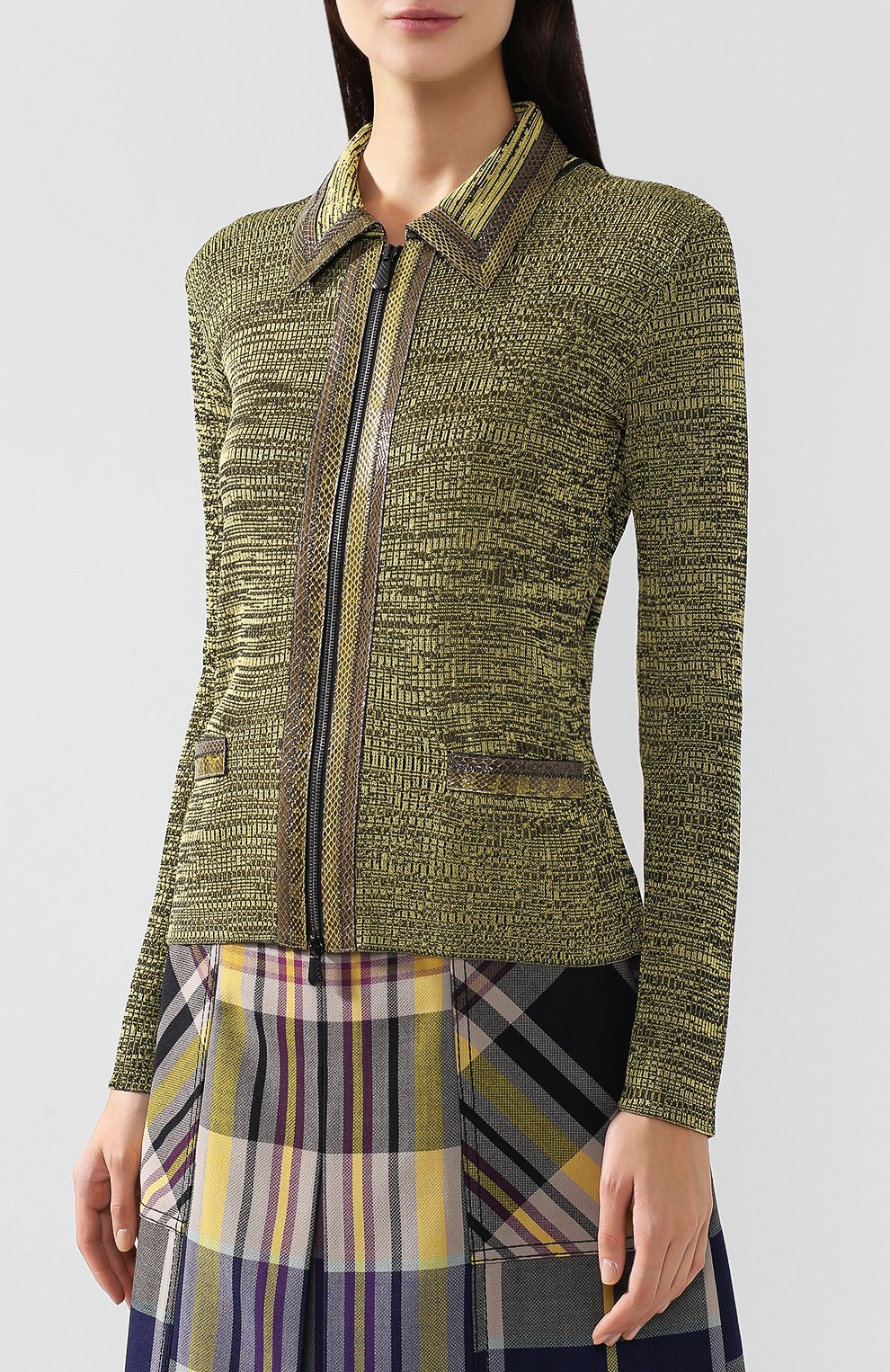 Кардиган на молнии из смеси вискозы и шелка BOTTEGA VENETA, арт. 513251/VERF1, фот о 3