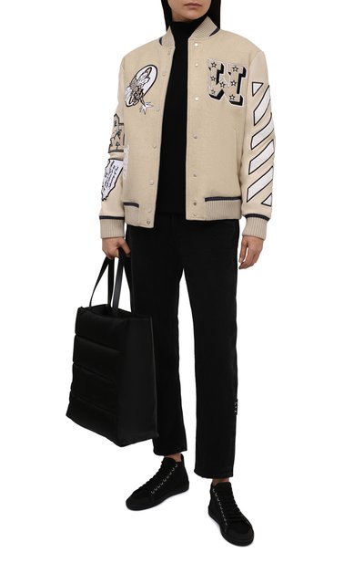 Шерстяной бомбер OFF-WHITE, арт. 0WEH019F21FAB001, фото 2