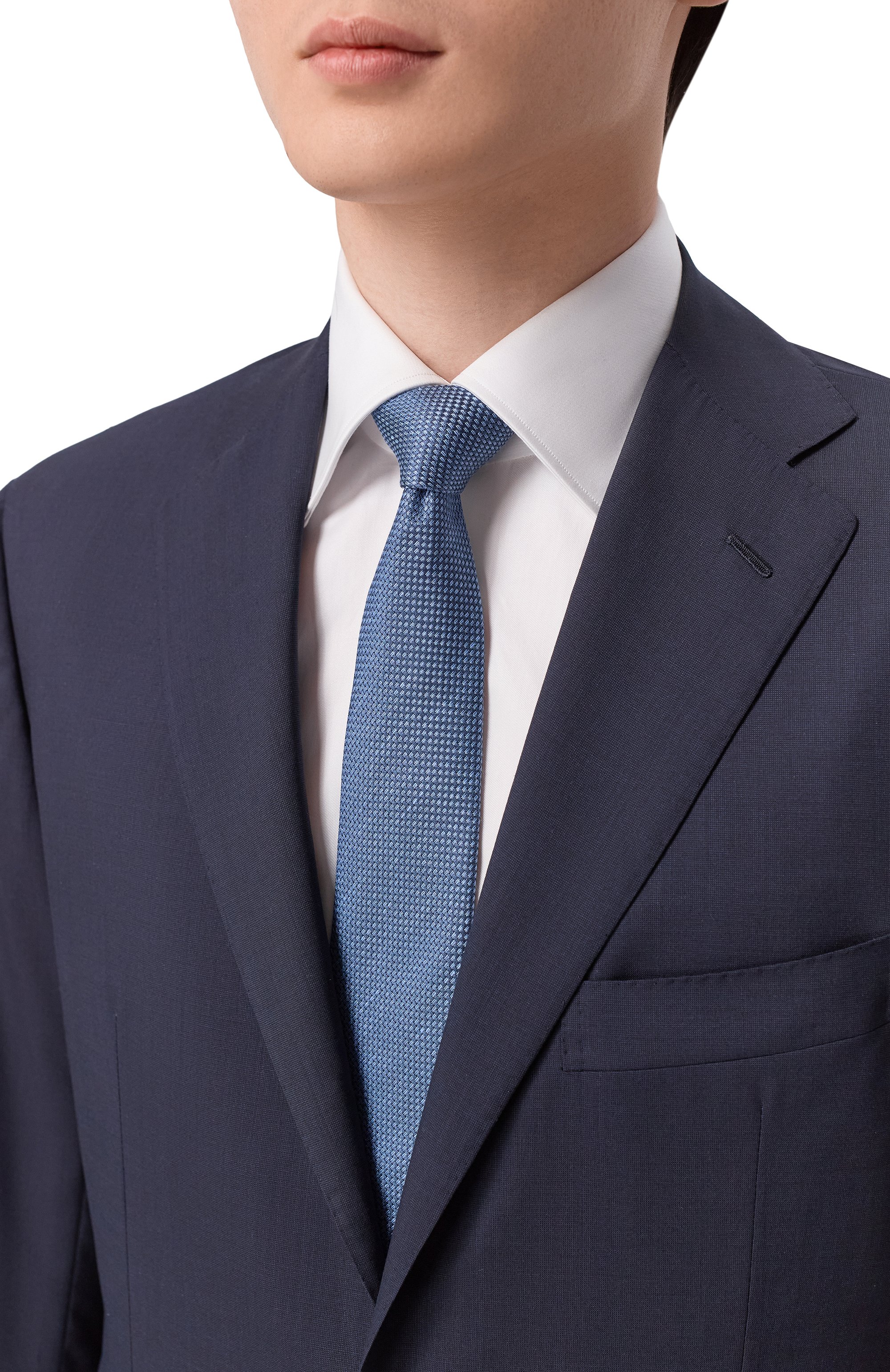 Галстук из шелка и льна CANALI, арт. 18/HJ04592, фото 2