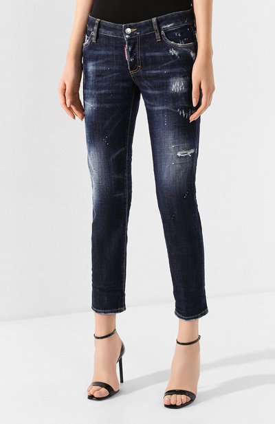 Джинсы DSQUARED2 темно-синего цвета по цене 43900 руб., арт. S75LB0268/S30664, фото 3 Джинсы DSQUARED2, арт. S75LB0268/S30664, фото 3