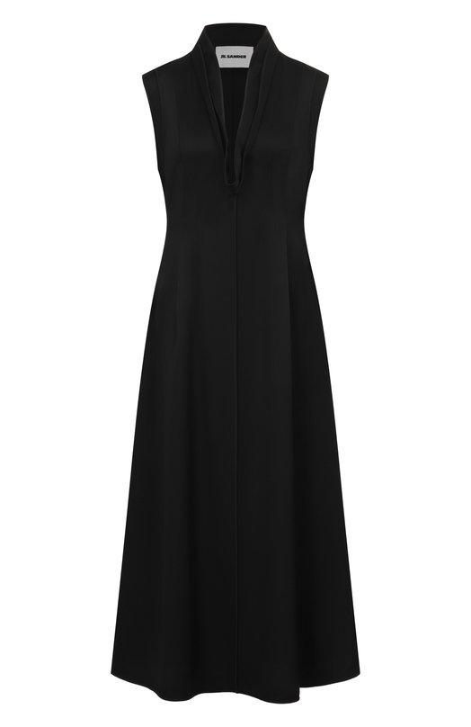 Атласное платье Jil Sander J02CT0554/J76018 Чёрный J02CT0554/J76018