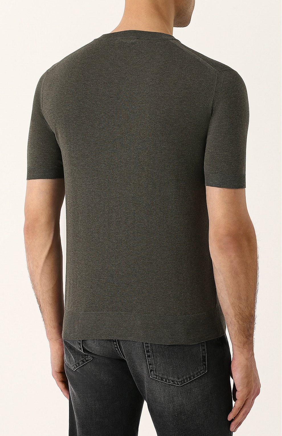 Хлопковый джемпер тонкой вязки с короткими рукавами BRIONI, арт. UMR00L/P7K02, фото 4