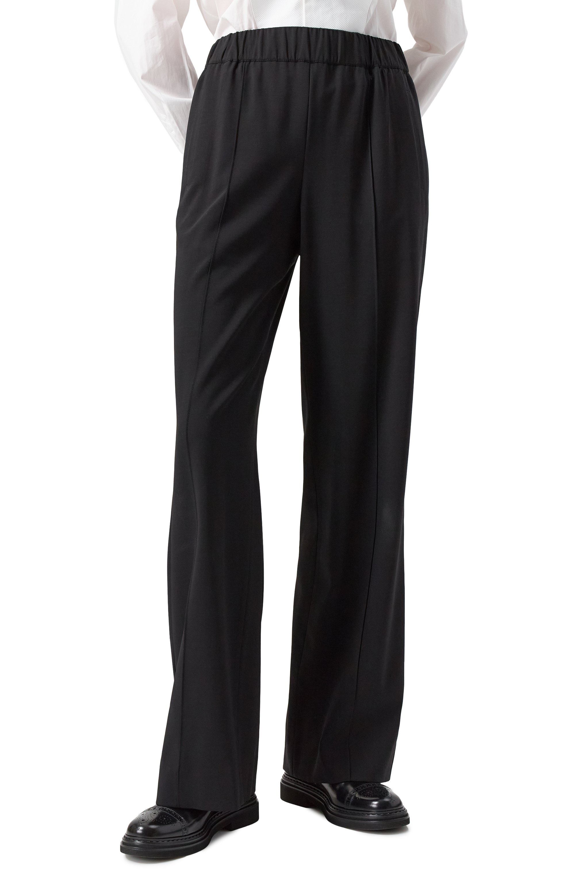 Шерстяные брюки DOLCE & GABBANA черного цвета по цене 95500 руб., арт. FTC6ZT/FUBAJ, фото 3 Шерстяные брюки DOLCE & GABBANA, арт. FTC6ZT/FUBAJ, фото 3