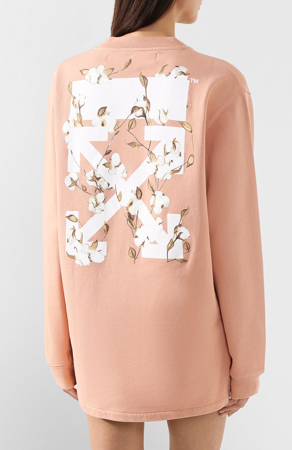 Хлопковое платье OFF-WHITE, арт. 0WDB098R190030430301, фото 4