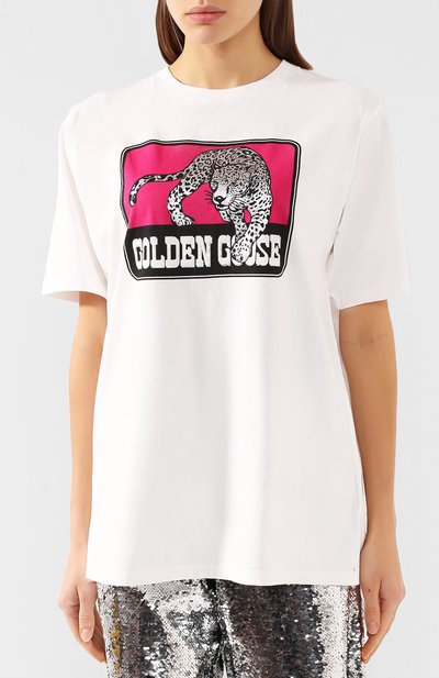 Хлопковая футболка GOLDEN GOOSE DELUXE BRAND, арт. G36WP026.S1, фото 3