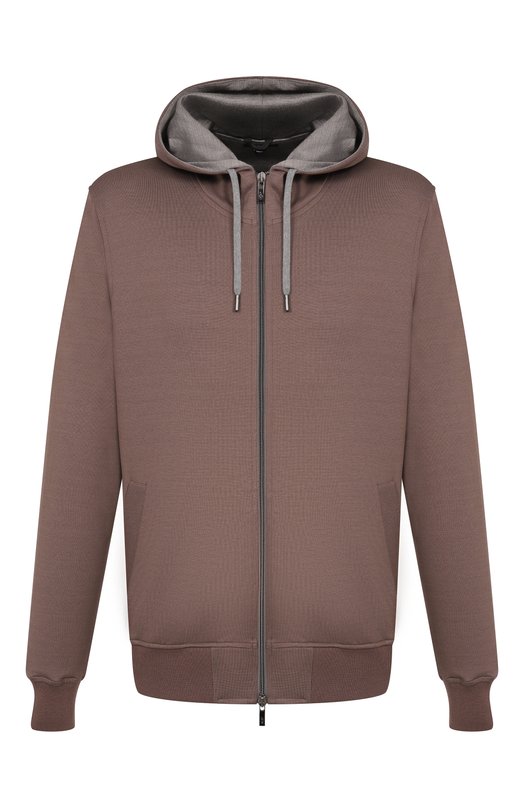 Толстовка из хлопка и шелка MVST 13M415/B000/MUST Коричневый 13M415/B000/MUST