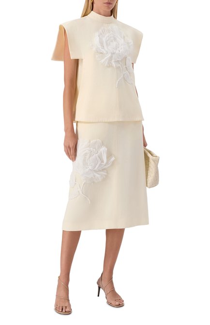 Женская юбка из вискозы и шелка JIL SANDER, арт. J03MA0222/J65005