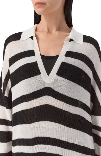 Платье из вискозы MARYAN MEHLHORN черно-белого цвета по цене 49690 руб., арт. M3055730, фото 4 Платье из вискозы MARYAN MEHLHORN, арт. M3055730, фото 4