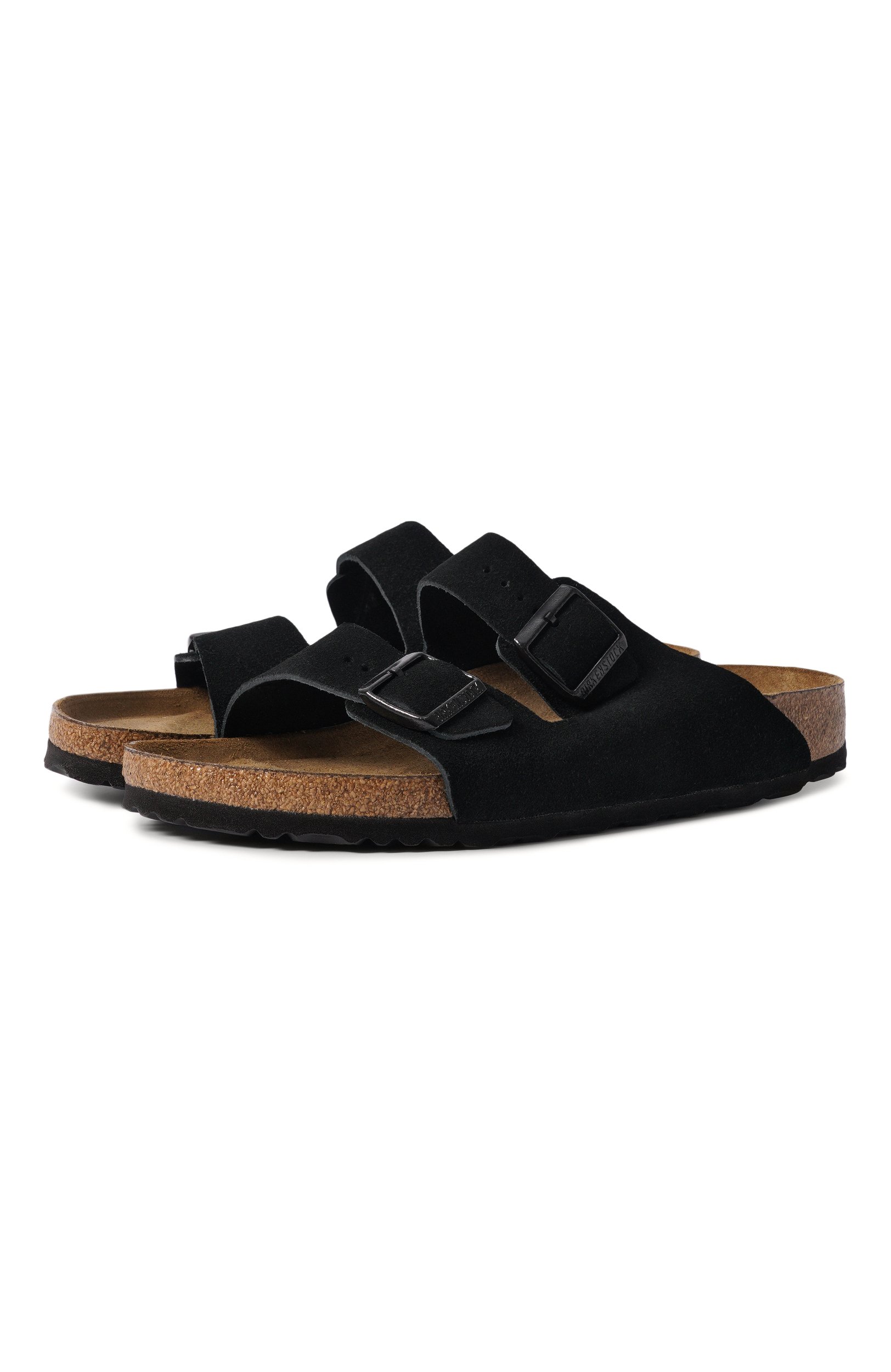 Замшевые шлепанцы arizona BIRKENSTOCK черного цвета по цене 17850 руб., арт. 951323, фото 1 Замшевые шлепанцы arizona BIRKENSTOCK, арт. 951323, фото 1