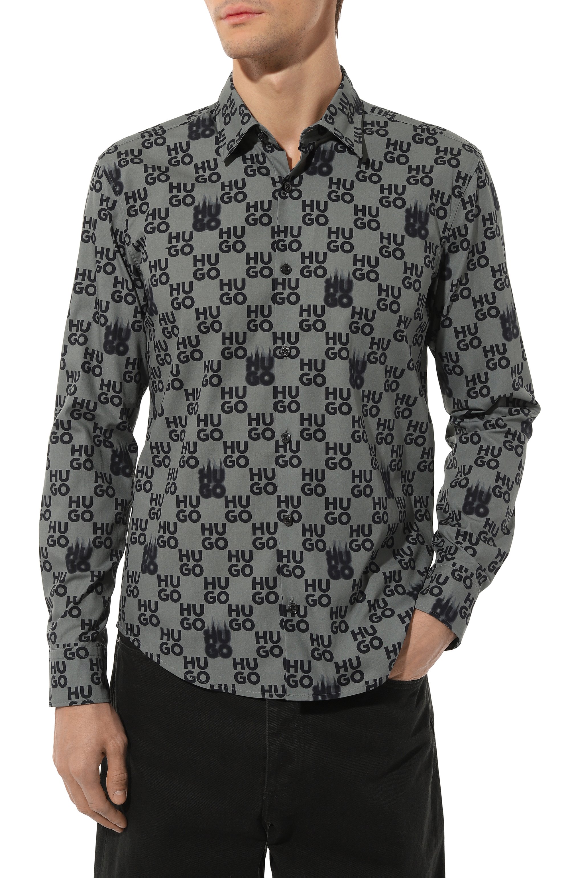 Хлопковая рубашка HUGO, арт. 50534257, фото 3