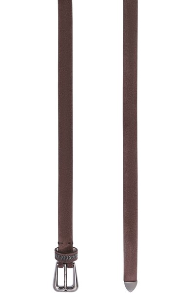 Замшевый ремень BRUNELLO CUCINELLI коричневого цвета по цене 89950 руб., арт. M0DELC149P, фото 3 Замшевый ремень BRUNELLO CUCINELLI, арт. M0DELC149P, фото 3