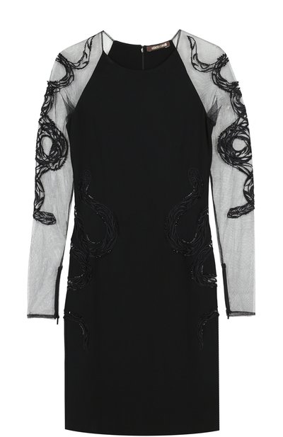 Платье-футляр с прозрачными рукавами ROBERTO CAVALLI, арт. FQR180/JJ023, фото 1
