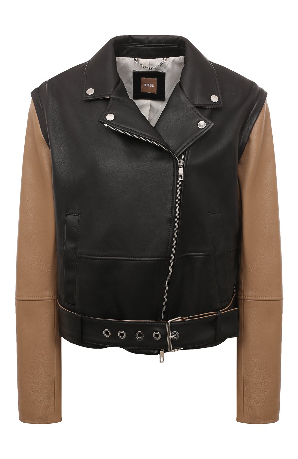 Кожаная куртка BOSS черного цвета по цене 58960 руб., арт. 50487266, фото 1 Кожаная куртка BOSS, арт. 50487266, фото 1
