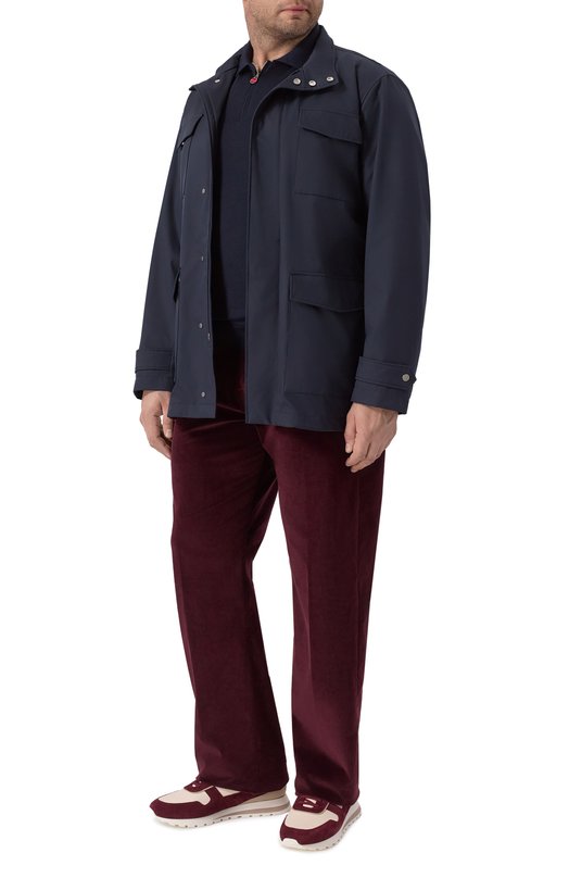 Вельветовые брюки Kiton UPNJS1K0133G07 Бордовый  UPNJS1K0133G07 Фото 2