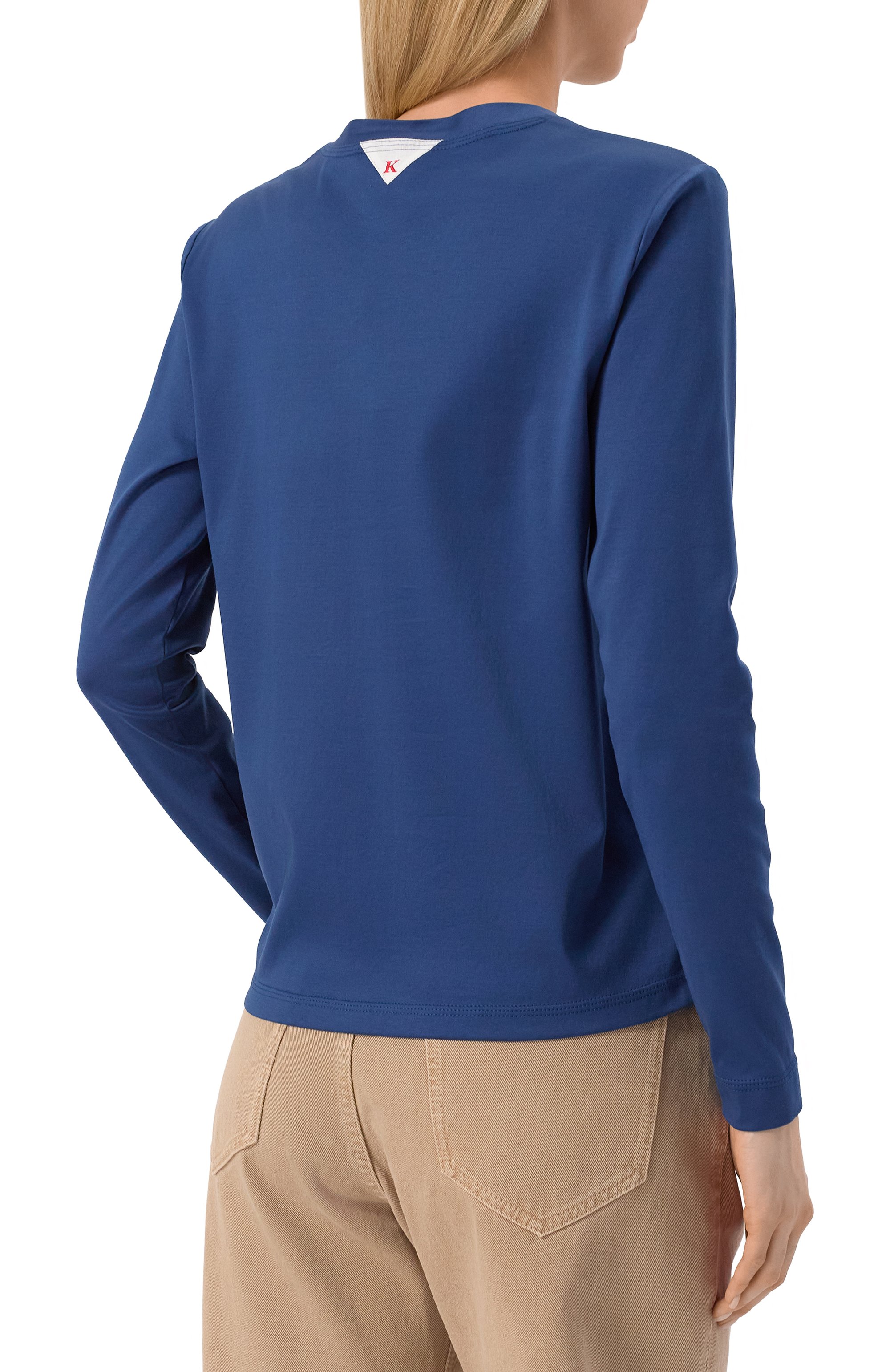 Хлопковый лонгслив-хенли KITON, арт. D58438H0805117, фото 4