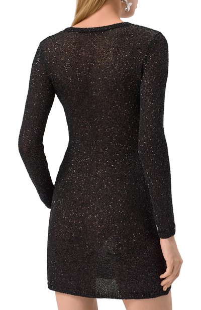 Платье с отделкой пайетками BALENCIAGA черного цвета по цене 236500 руб., арт. 818983/T7196, фото 4 Платье с отделкой пайетками BALENCIAGA, арт. 818983/T7196, фото 4