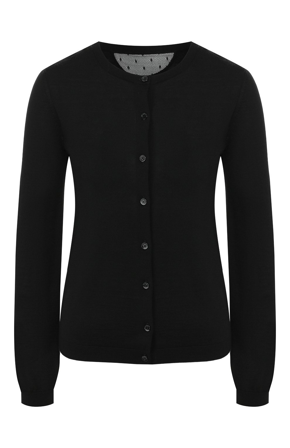 Кардиган из смеси шерсти и шелка REDVALENTINO черного цвета по цене 36100 руб., арт. SR3KA00V/4A7, фото 1 Кардиган из смеси шерсти и шелка REDVALENTINO, арт. SR3KA00V/4A7, фото 1