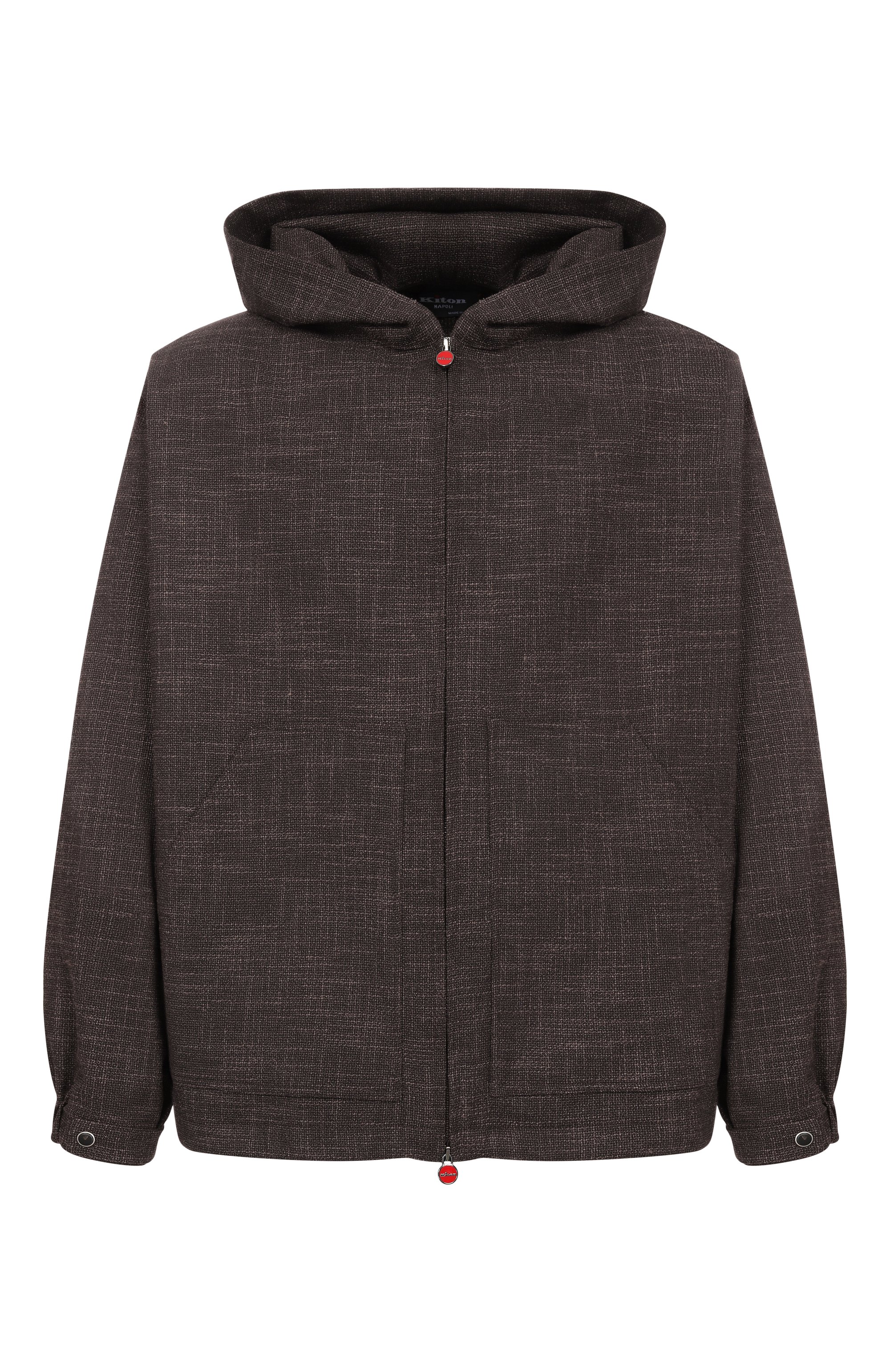 Рубашка из шерсти и шелка KITON коричневого цвета по цене 168000 руб., арт. UMC015K0629G, фото 1 Рубашка из шерсти и шелка KITON, арт. UMC015K0629G, фото 1