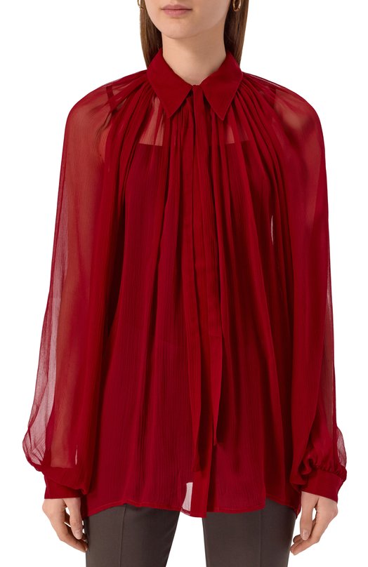 Шелковая блузка Jacob Lee WSB2015AW25NR Бордовый  WSB2015AW25NR Фото 3