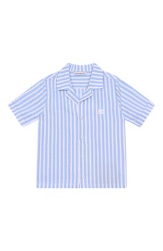 Детский хлопковая рубашка DOLCE & GABBANA голубого цвета, арт. L14S27/FR50R | Фото 1 (Нос: Не проставлено; Материал внешний: Хлопок; Кросс-КТ НВ: Рубашка; Ростовка одежда: 12 мес | 80 см, 18 мес | 86 см, 3 мес | 62 см, 6 мес | 68 см, 24 мес | 92 см, 9 мес | 74 см)