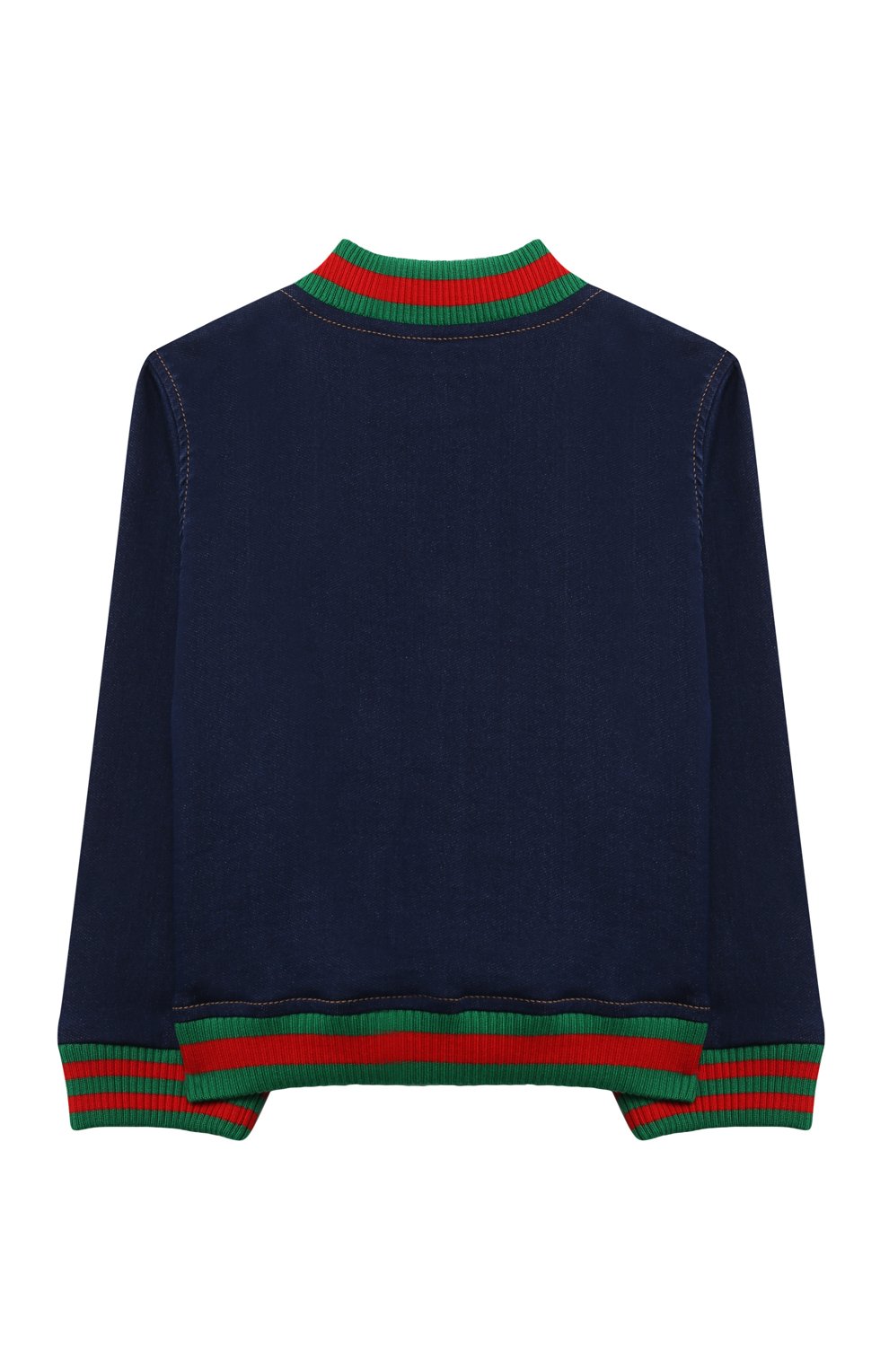 Хлопковый бомбер GUCCI синего цвета по цене 42900 руб., арт. 547186/XJCR3, фото 2 Хлопковый бомбер GUCCI, арт. 547186/XJCR3, фото 2