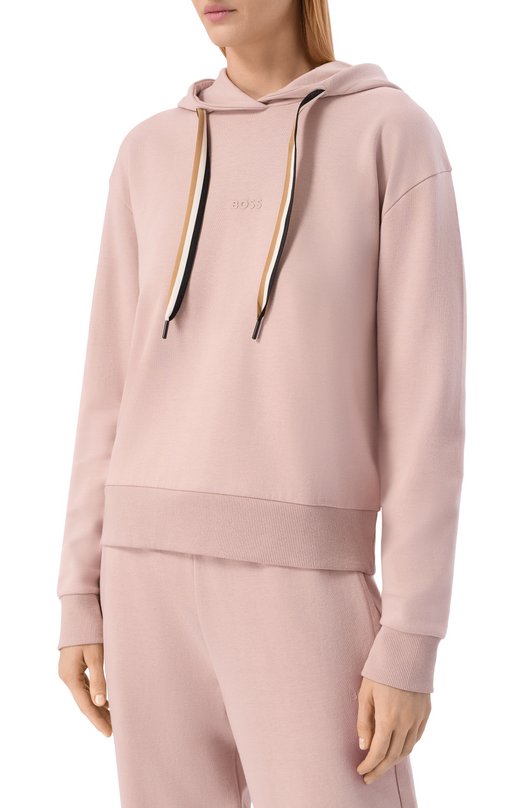 Худи из лиоцелла и хлопка BOSS 50524760 Розовый  50524760 Фото 3