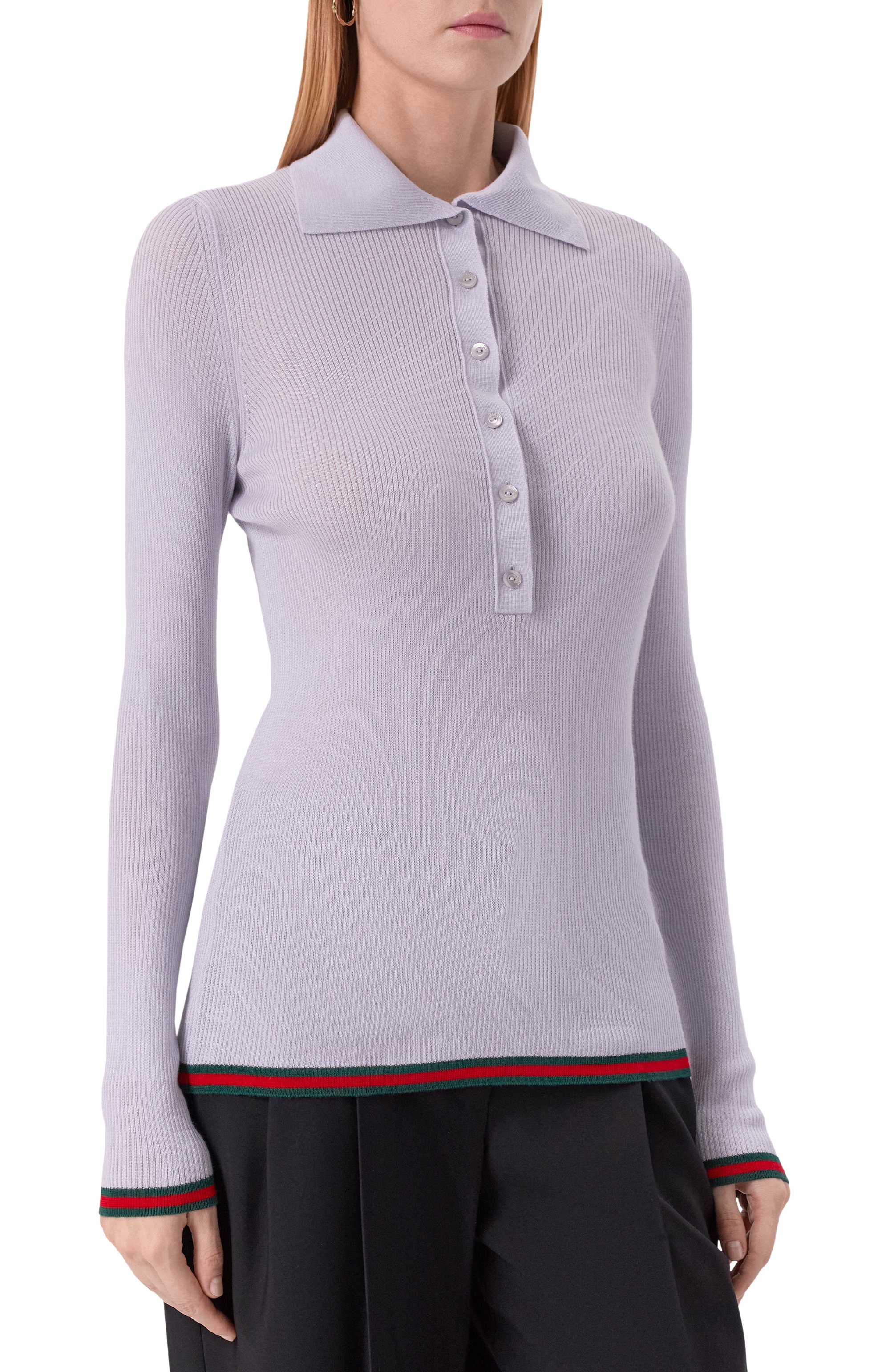 Поло из кашемира и шелка GUCCI, арт. 810315/XKD8J, фото 3