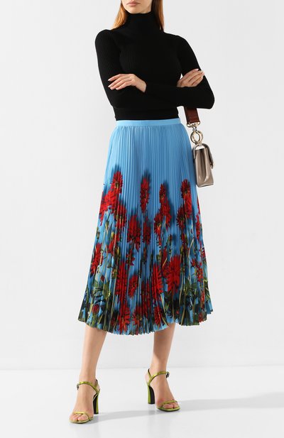 Плиссированная юбка DRIES VAN NOTEN голубого цвета по цене 114500 руб., арт. 192-10833-8231, фото 2 Плиссированная юбка DRIES VAN NOTEN, арт. 192-10833-8231, фото 2