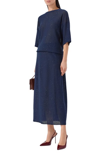 Юбка изо льна и хлопка ANTONELLI FIRENZE, арт. 41775Q/01625, фото 2